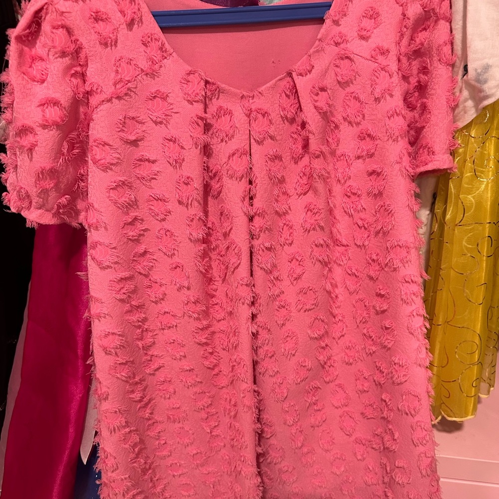 Zara Pink Textured Kids Dress